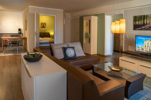 TV a/nebo společenská místnost v ubytování Hotel Birschel-Mühle
