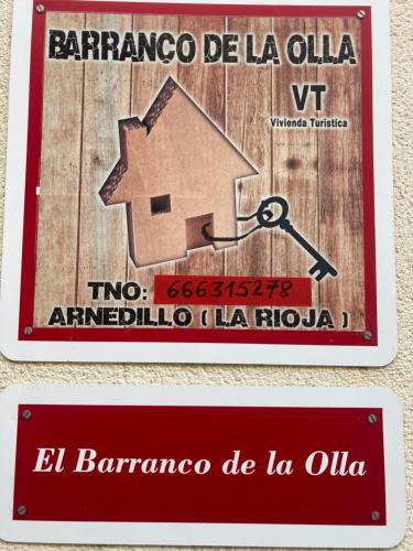 Chứng chỉ, giải thưởng, bảng hiệu hoặc các tài liệu khác trưng bày tại Barranco de la Olla by Apartamentos Arnedillo