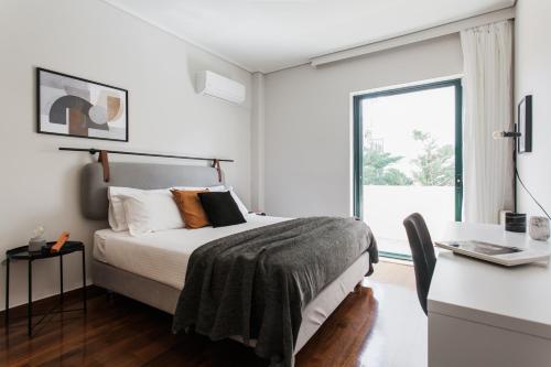 Posteľ alebo postele v izbe v ubytovaní Top-Class 2BR Apartment in Marousi by UPSTREET