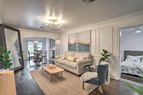 a living room with a couch and a bed at Florida Home Travel NursesandExtended Stays Welcome in St Petersburg