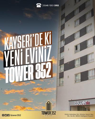 a sign on the side of a building at Tower352 in Melikgazi