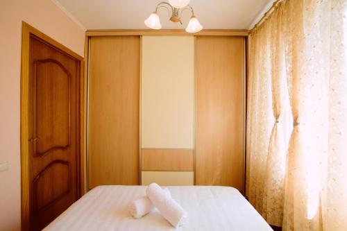 Cama o camas de una habitación en ApartLux on Krasnaya Presnya