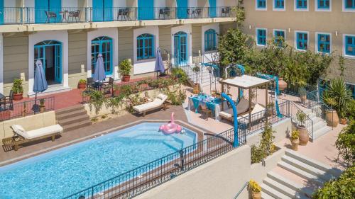 an image of a swimming pool at a hotel at Agia Markella in Chios