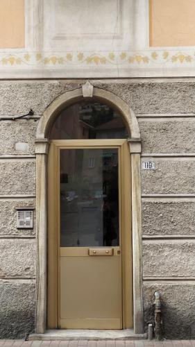 an entrance to a building with a door at I love Rapallo La casa AlMar in Rapallo