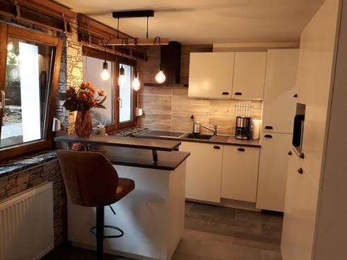Kuchyň nebo kuchyňský kout v ubytování Privatzimmer Spahn in Mühlheim