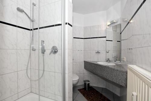Phòng tắm tại Ostseewelle Wohnung 22