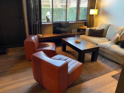sala de estar con sofá y mesa de centro en Apartament Pla de Masella, en Alp