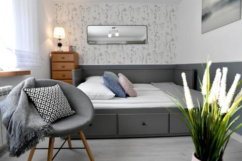 Ένα ή περισσότερα κρεβάτια σε δωμάτιο στο Apartament Spytkowice - ENERGYLANDIA KRAKÓW OŚWIĘCIM WADOWICE