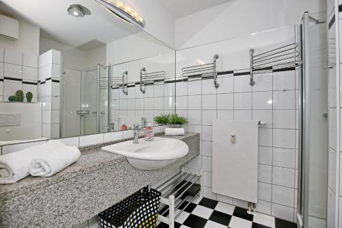 Kylpyhuone majoituspaikassa Meeresblick Wohnung 105