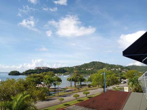 a view of a body of water from a building at Indy's Best Bay FrontView in Samana. in Santa Bárbara de Samaná