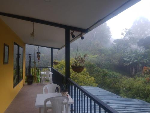 Ein Balkon oder eine Terrasse in der Unterkunft El Regalo Finca Hostel