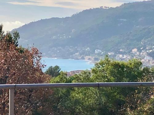 a view of a body of water from a mountain at Il Lampin B&B in Marina di Andora
