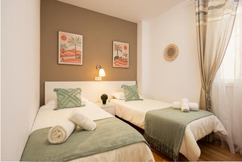 Villa Araucana tesisinde bir odada yatak veya yataklar