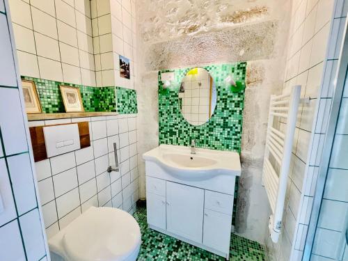 Kylpyhuone majoituspaikassa Manoir Saint-Pierre