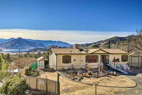 a house with a view of the mountains at Views Views Views! in Wofford Heights