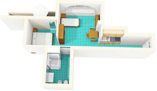 a rendering of a floor plan of a house at Casa Vacanze Elianto in Anzio