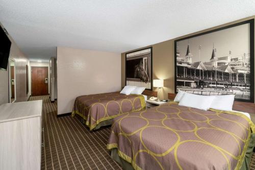 Super 8 by Wyndham Shepherdsville - Louisville South I65にあるベッド