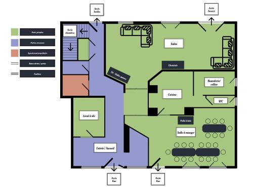 a floor plan of a building at Ride and Breakfast in Montriond