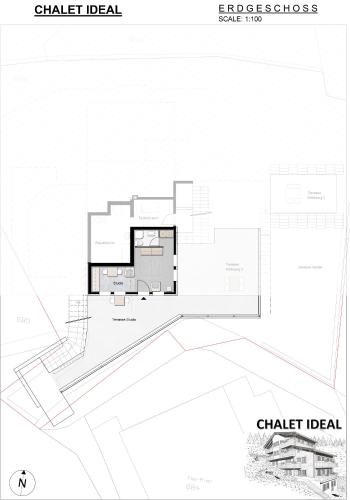 a floor plan of a house at Chalet Ideal Saas-Fee in Saas-Fee