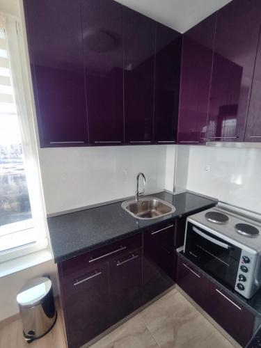 Кухня или мини-кухня в Mountain view apartment
