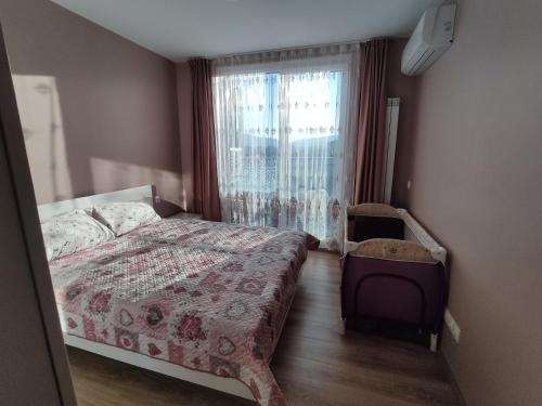 Кровать или кровати в номере Mountain view apartment