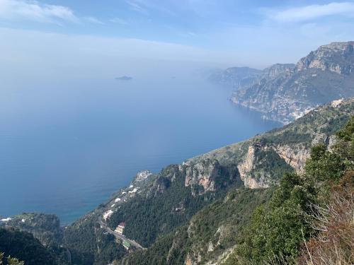 a view of the amalfi coast from a mountain at My Place Home & Garden in Meta