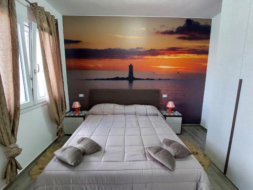 Postel nebo postele na pokoji v ubytování Ca' Maraisci, incantevole appartamento vista mare