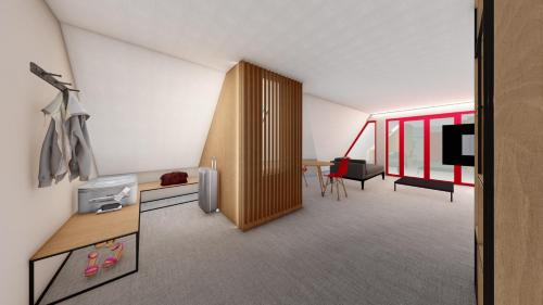 a room with a room with a desk and a room with a room at Saint George Hotel & Medical Spa in Pomorie