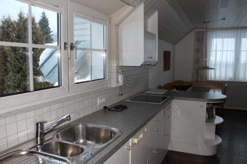 Kuchyň nebo kuchyňský kout v ubytování Ferienwohnung Grienwald