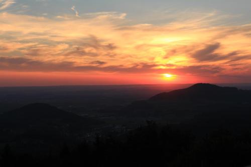 a sunset from the top of a mountain at Haus Haslach in Elsbethen