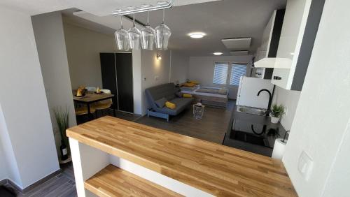 Kuchyň nebo kuchyňský kout v ubytování Apartma Studio Jana