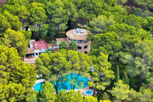 a large building with trees and trees at Agroturismo Sa Talaia-Adults Only in San Antonio