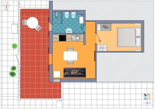 a floor plan of a house at LuGa Apartments in Campomarino