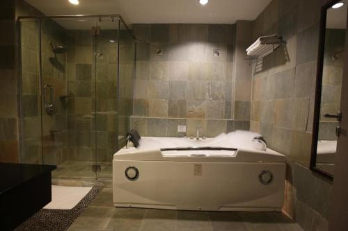 A bathroom at StarCity Hotel