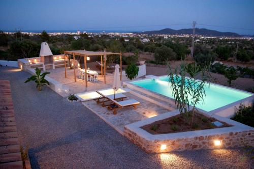 Planlösningen för Villa Can Sunyer.Ibiza.