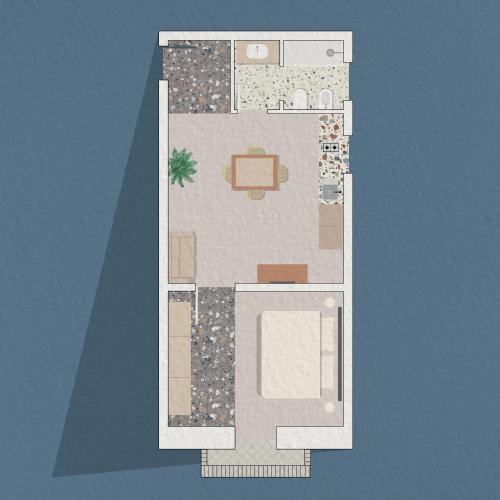a drawing of a floor plan of a house at Living u HomeSuites in Lecce