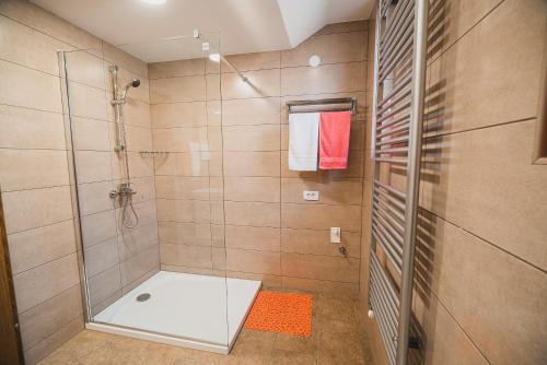 A bathroom at Apartma Rombon Brdo with Free Onsite Parking