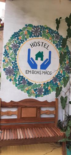a sign for a noster en boxes moc at Hostel Em Boas Mãos in Barreirinhas
