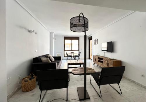 A seating area at Bear Holiday - Apartment Maria in Moraira near the Beach