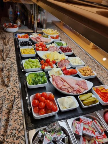 a buffet line with many different types of food at Haiminger Hof in Haiming