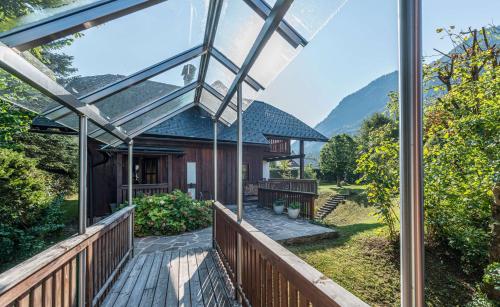 a view of a house from the outside of a window at Landhaus Alte Salzstraße - Your Austrian Home in Bad Aussee
