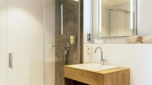 Koupelna v ubytování AKZENT Hotel Krone