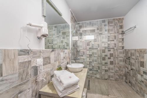 Koupelna v ubytování Ianos Bay