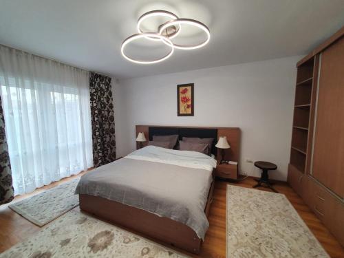 Un pat sau paturi într-o cameră la Casa Anton Buzău