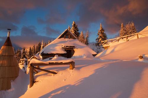 Koča Zlatorog - Velika planina en invierno