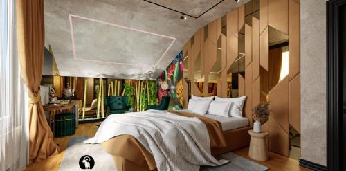 Rose Boutique Hotelにあるベッド