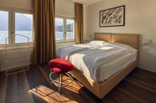 Katil atau katil-katil dalam bilik di Hotel Paradiso Conca d'Oro