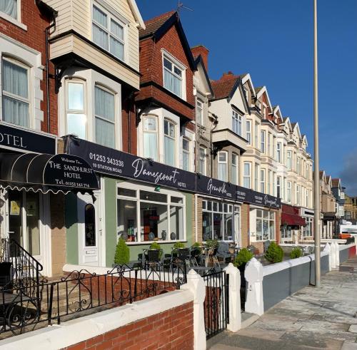 a row of buildings on a city street at The Danescourt in Blackpool