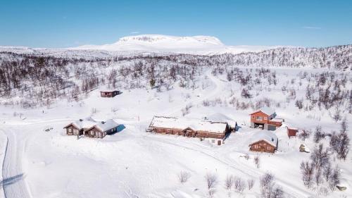 Hakkesetstølen Fjellstugu in de winter