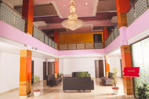 Posezení v ubytování Hotel Vaishnavi Heights